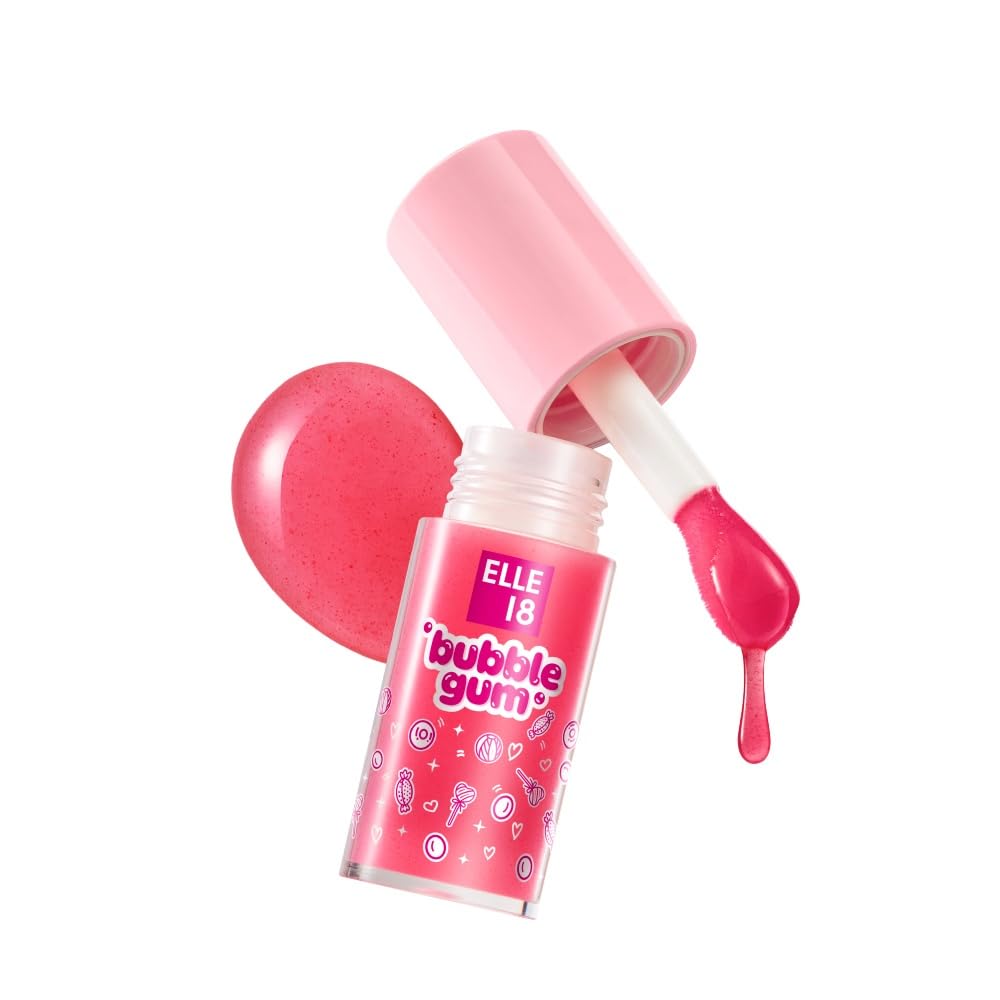 Elle 18 Bubblegum Lip Jelly, Lip Gloss - Cherry, Pigmented, Fuller Lips|5 ml