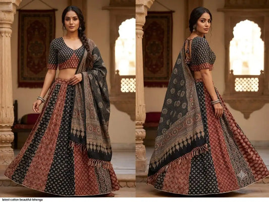 LATEST COTTON BEAUTIFUL LEHENGA