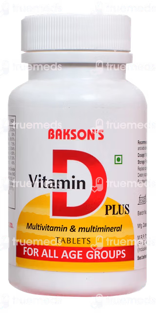 Bakson Homeopathy Vitamin D Plus 50 Tablets for Boost Immunity healthy skin