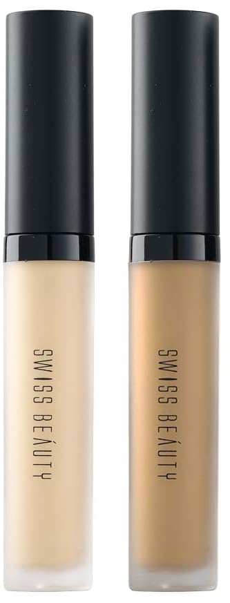 Swiss Beauty Liquid Semi-Matte Light Weight Concealer With Full Coverage & Liquid Light Weight Concealer With Full Coverage Pack Of 2