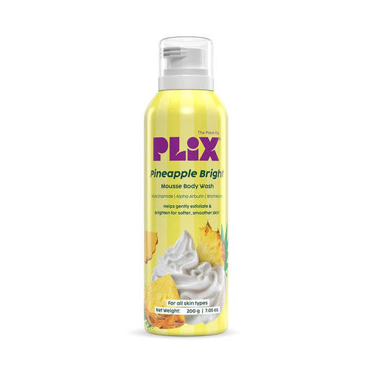 PLIX THE PLANT FIX Pineapple Bright Mousse Body Wash | Foamy mousse wash for Even-Toned Skin