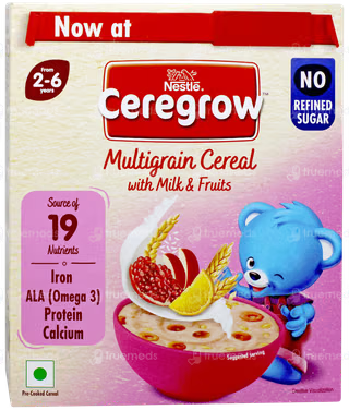 Nestle Ceregrow Multigrain With Milk & Fruits From 2 To 6 Years Kids Cereal 300Gm