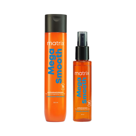 MATRIX Opti.Care Smooth Straight Professional Serum for Frizzy, Unmanageable Hair, 100ml & Professional Shampoo for Salon Smooth Straight Hair (350 ml)
