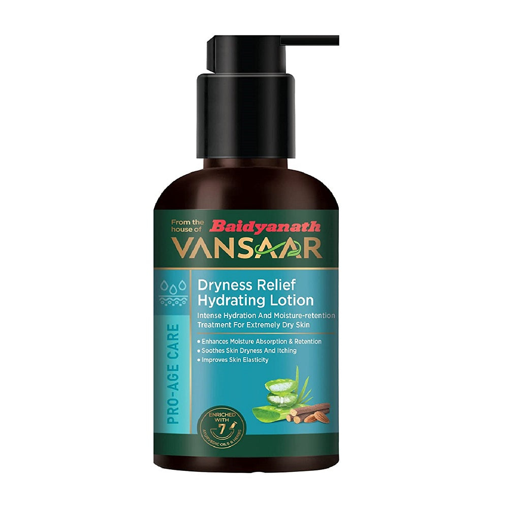 Baidyanath Vansaar Dryness Relief Hydrating Lotion – 200ml For water retention, Intense dryness relief  V