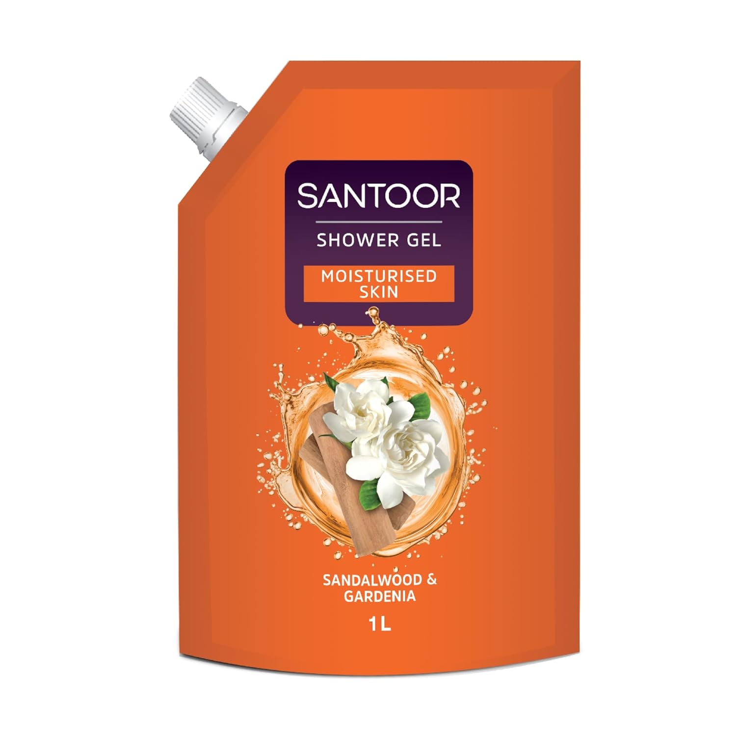 SANTOOR SHOWER GEL SANDALWOOD & GARDENIA 1L