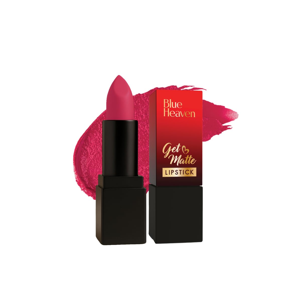 Blue Heaven Get Matte Lipstick | Soft Matte Finish and Lightweight Formula | Intense Pigment | Long-Lasting Lipsticks For Women | 104R | 4gm