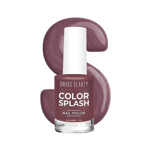 Swiss Beauty Color Splash Nail Polish - Long-Lasting, Glossy - 11 ML, Shine Wine