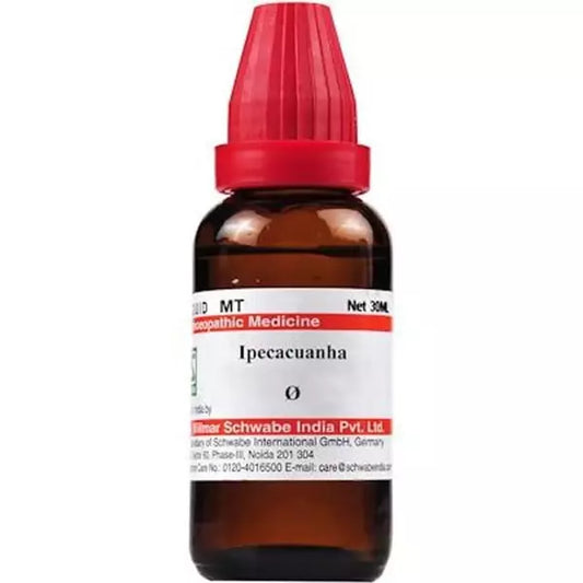 Dr Willmar Schwabe India Ipecacuanha Mother Tincture 1X (Q) (30ml) for cough vomiting headache