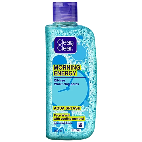 Clean & Clear Morning Energy Aqua Splash, Blue, 100 ml For clean and clear skin, glowing skin