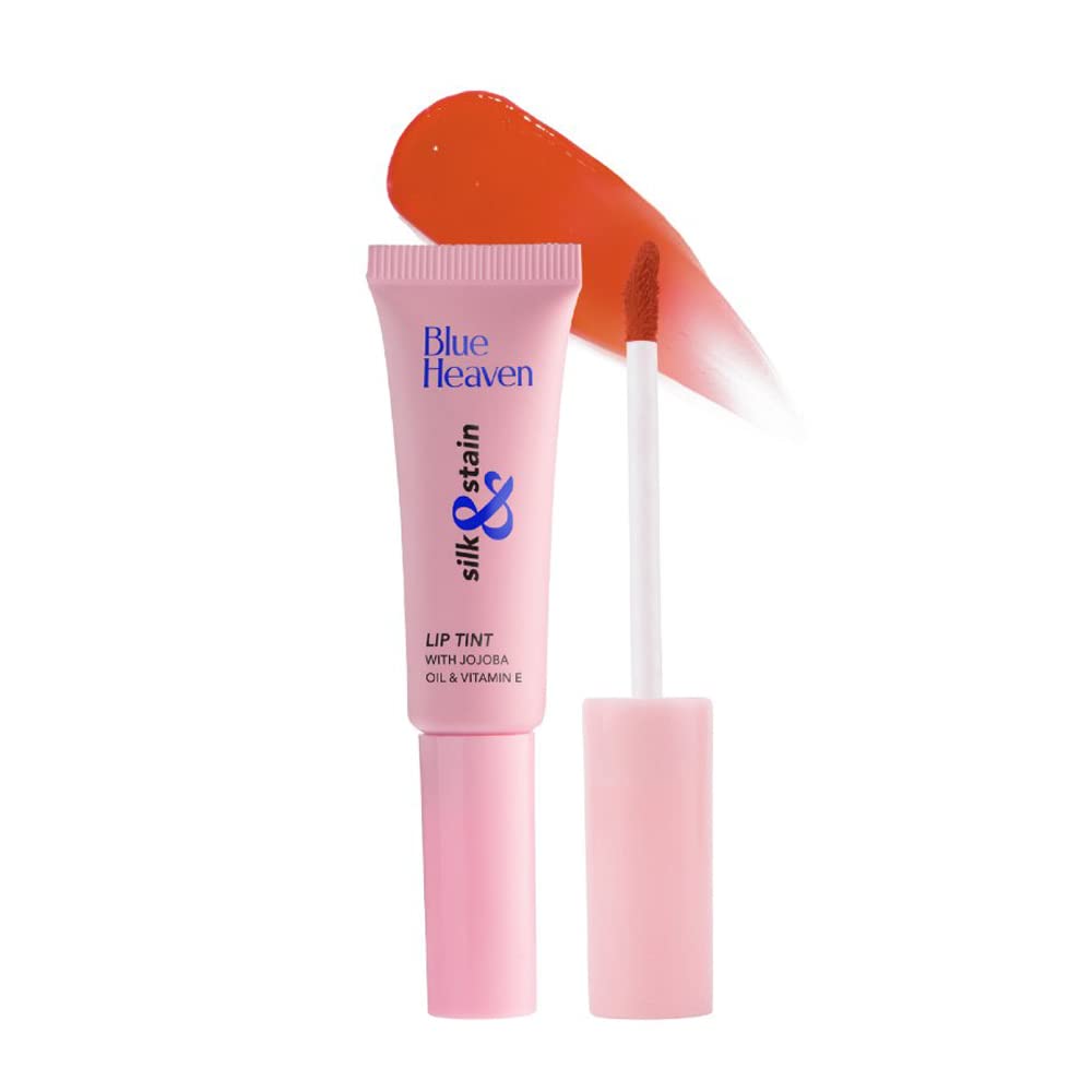 Blue Heaven,Silk & Stain Lip Tint, With Jojoba Oil & Vitamin E, Long Lasting, Non Sticky, Transfer Proof Formula,8ml,Brick Beauty