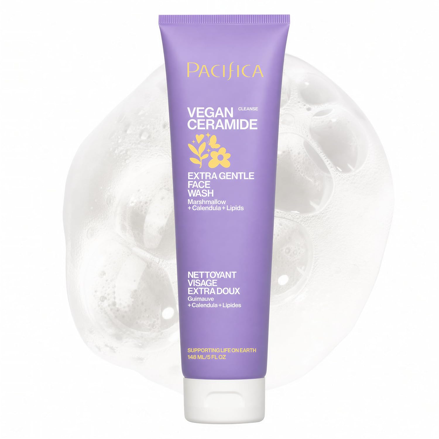 Pacifica Beauty 100 % Vegan Ceramide Barrier Repair Extra Gentle Face Wash 148ml