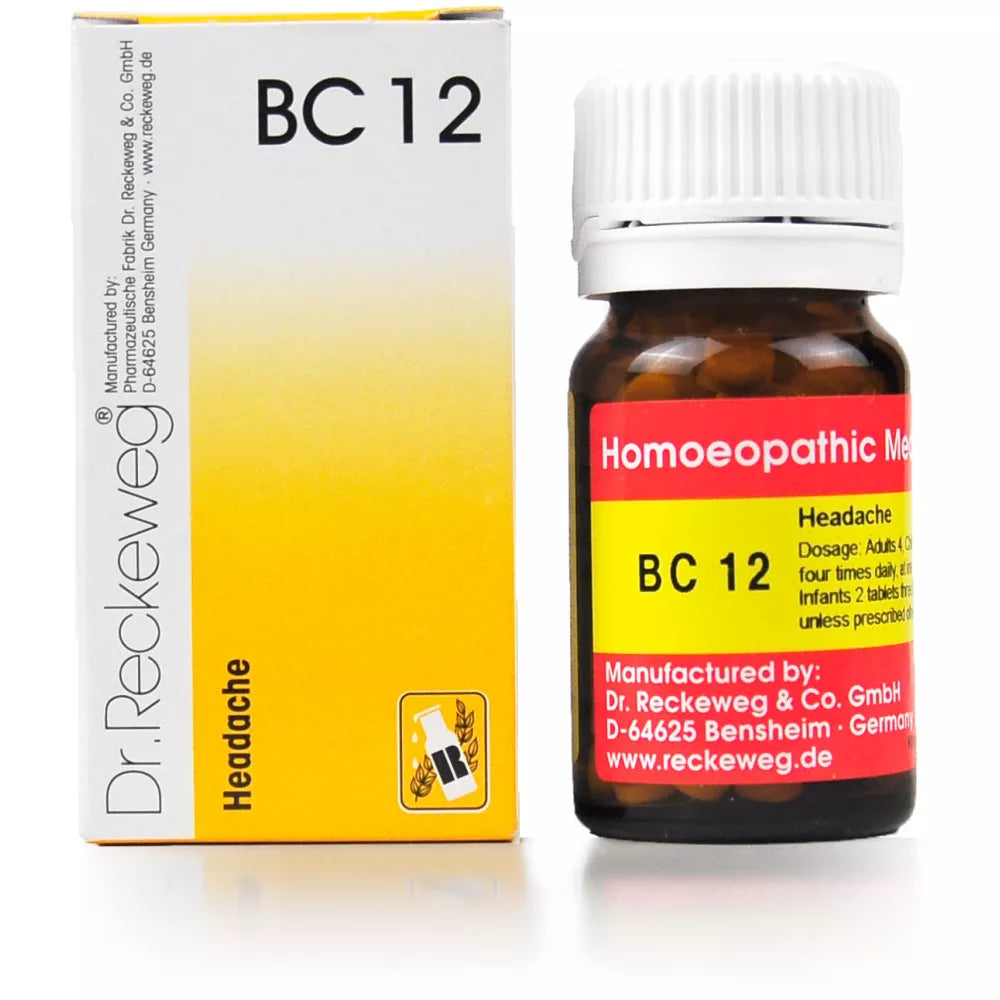 Dr. Reckeweg Bio Combination 12 Headache due to sunheat (20g) for Headache Migraine Anxiety Depression