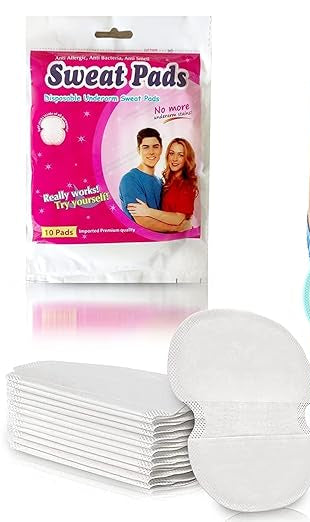 Sweat Pads | Pack of 20 | for Men | Women  Anti-Bacterial, and Odor-Control Underarm Sweat Pads, Peel-off (pack of 20)