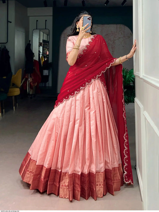 LNB2035 COTTON SILK ZARI LEHENGA CHOLI 2