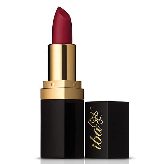 Iba Long Stay Matte Lipstick for Women- M08 Burgundy Red, 4g