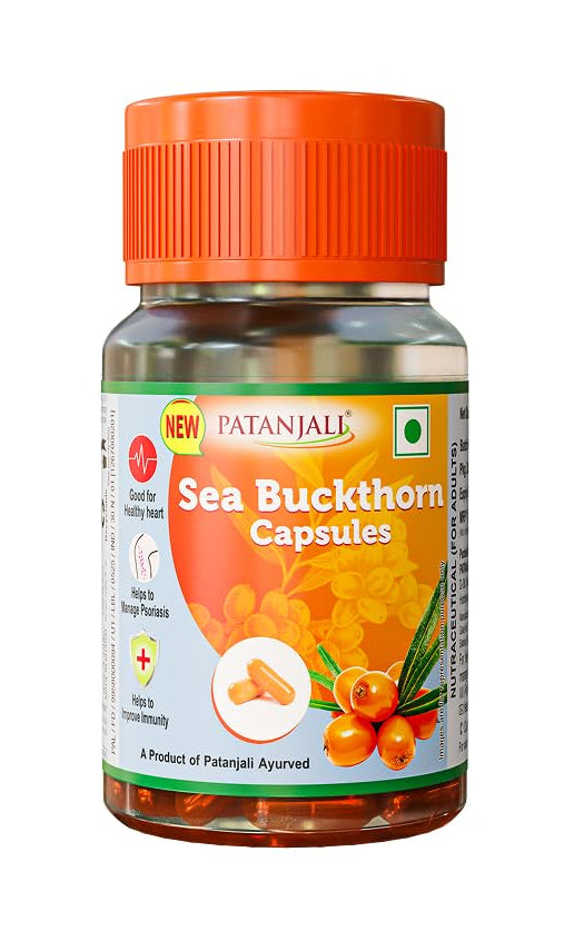 PATANJALI SEA BUCKTHORN 30 CAPSULES for healthy heart, improve immunity