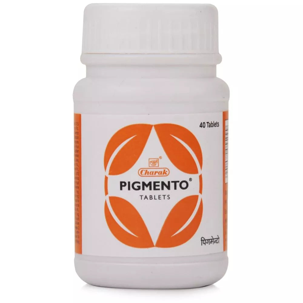Charak Ayurvedic Pigmento (40 Tablets) for comprehensive therapy in vitiligo