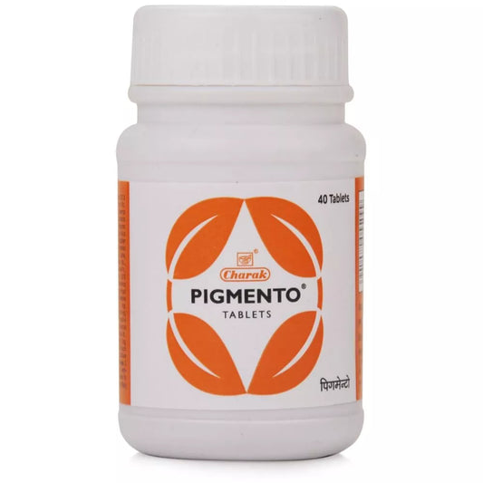 Charak Ayurvedic Pigmento (40 Tablets) for comprehensive therapy in vitiligo