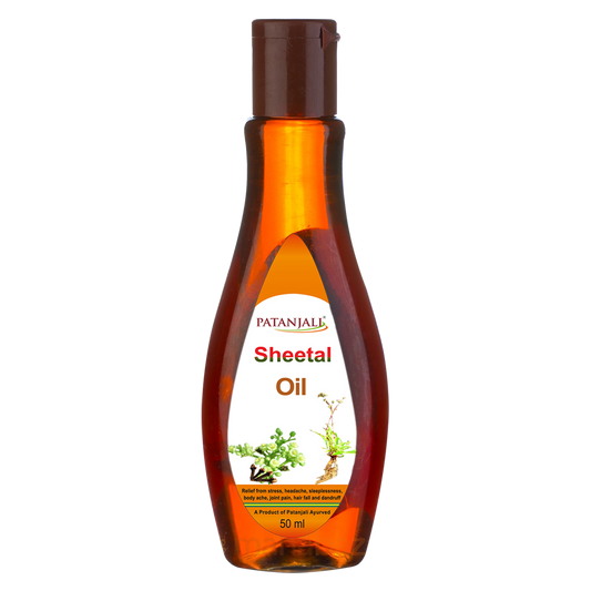 PATANJALI SHEETAL HAIR OIL 50 ML for stress, headache, body and joint ache