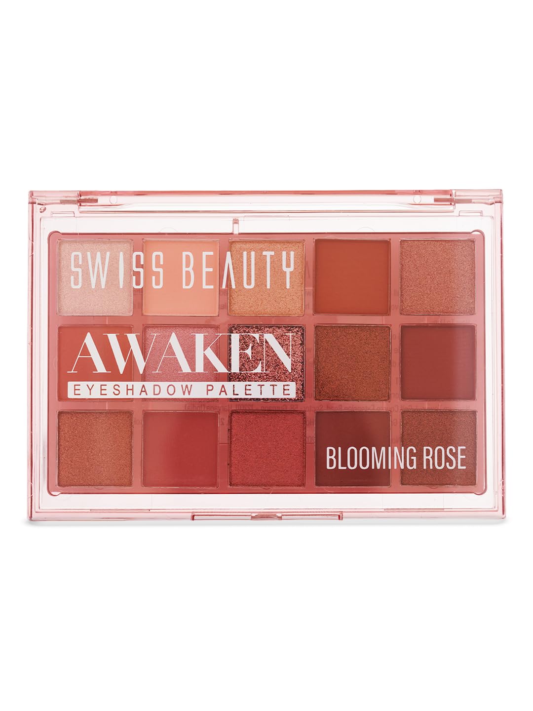 Swiss Beauty Awaken Eyeshadow Palette | Matte + Shimmer Finish | Long-Lasting | Blendable | Shade- 1. Blooming Rose, 11g