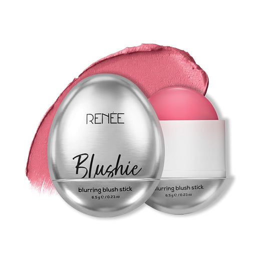 RENEE Blushie Blurring Blush Stick | Buildable Formula With Soft-Focus Matte Finish | Lightweight, Long-Lasting, Easily Blendable | With Hyaluronic Acid, Peptides & Vitamin E- Bubble Gum | 6.5g