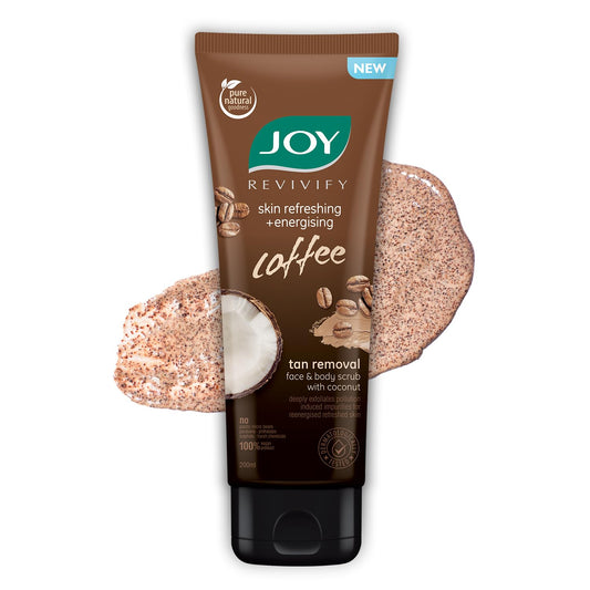 Joy Exfoliating Coffee Face & Body Scrub for Men & Women (200gm)