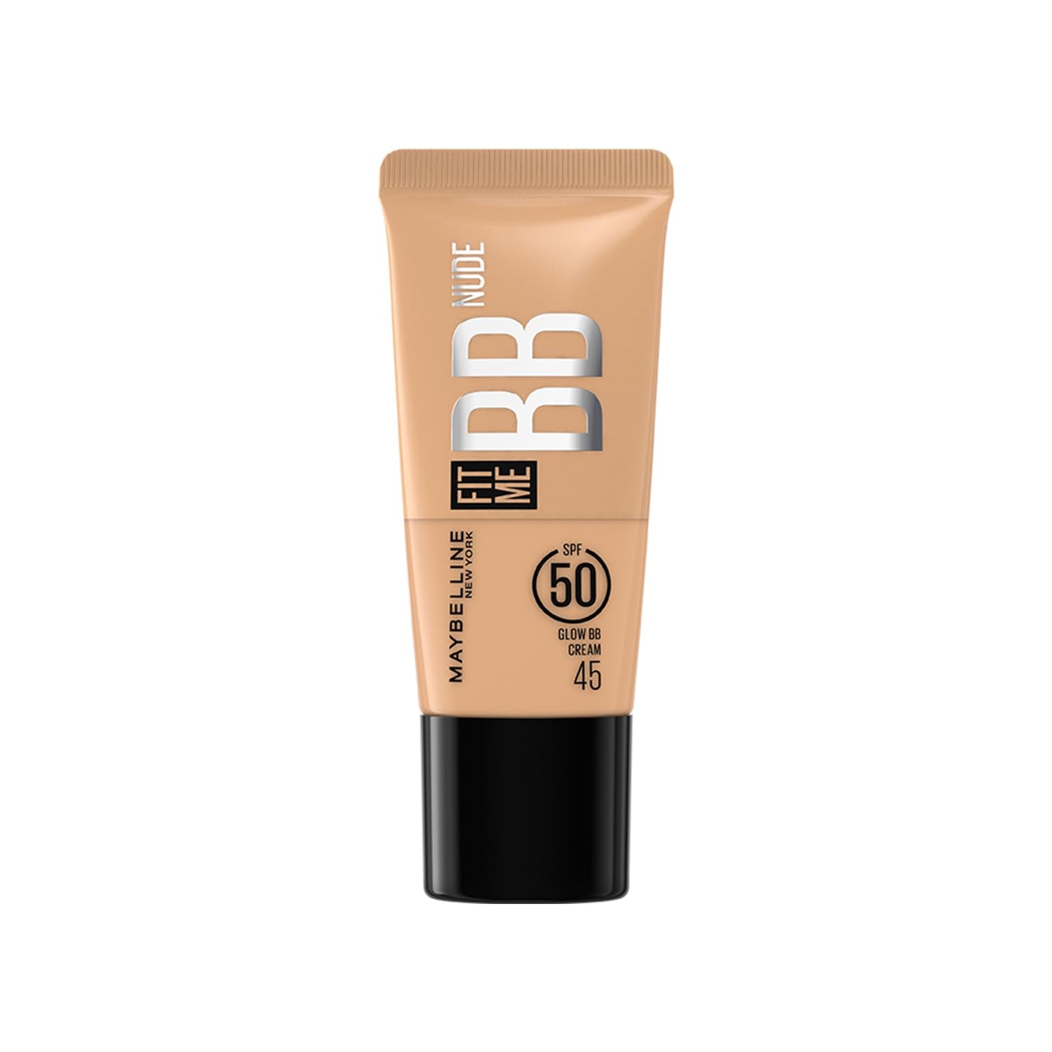 Maybelline New York Fit Me Glow BB Cream, SPF 50 + 24H Hydration With Niacinamide & Hyaluronic Acid, Dewy Finish for Normal to Dry Skin- Shade 45, 25ml