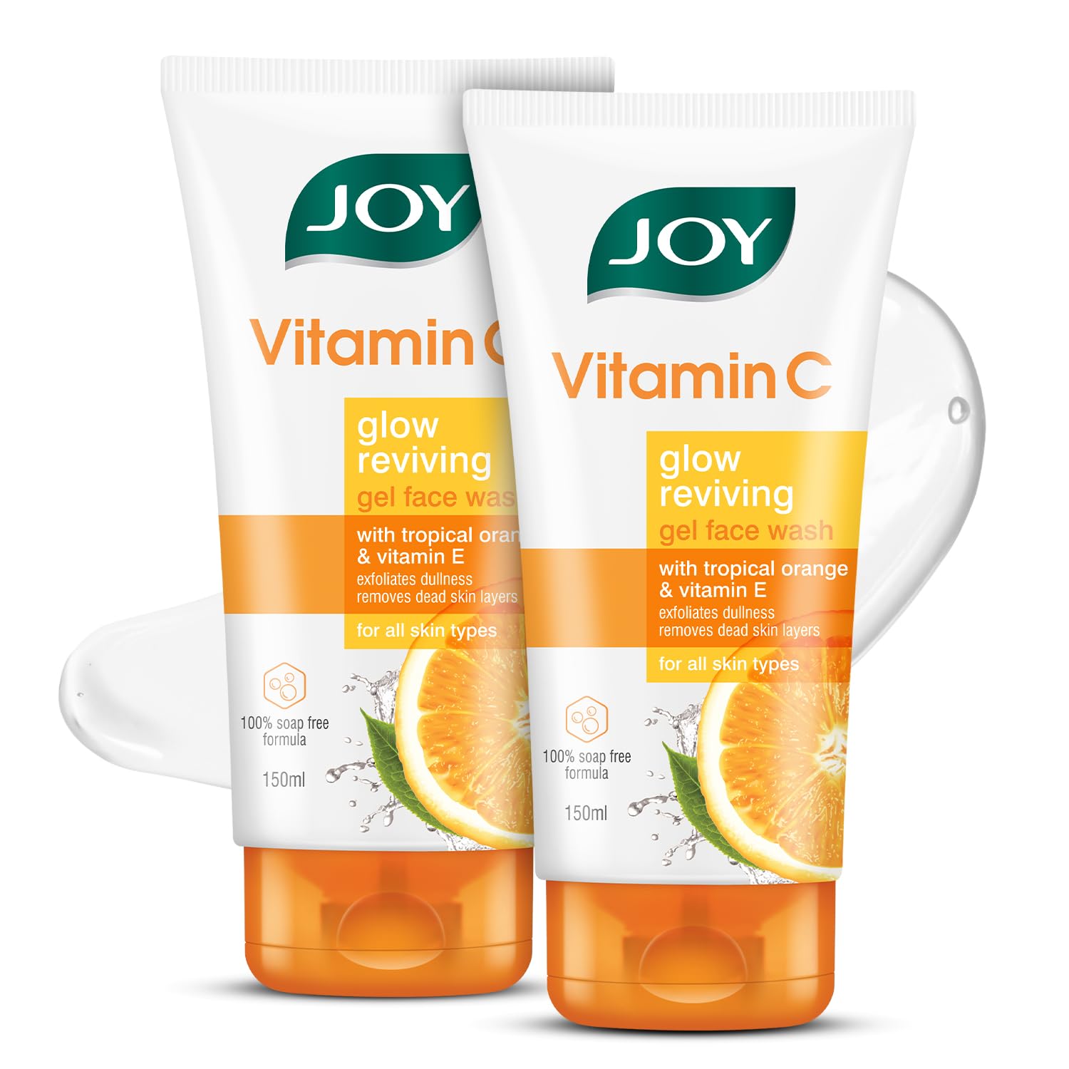 Joy Vitamin C Brightening Face Wash For Bright and Glowing Face 150ml x 2