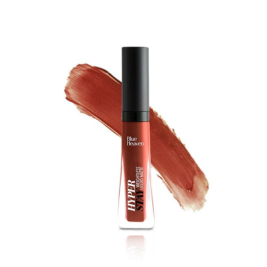 Blue Heaven Hyper Stay Weightless Liquid Matte Lipstick | Long-lasting & Smudge Proof | Non-Transfer Matte Lipstick for Women| GarnetBrown-13 | 6ml