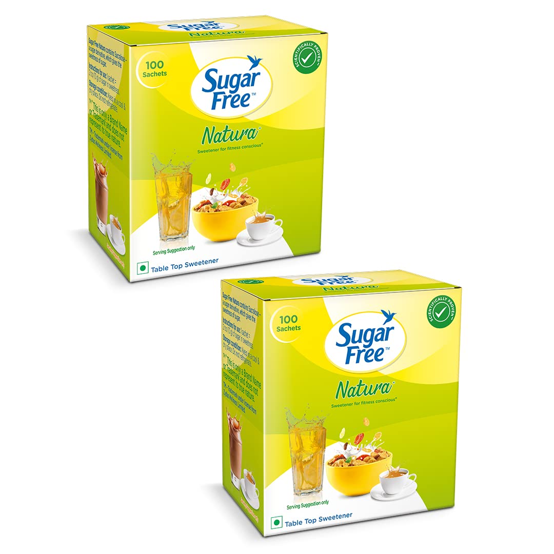 Sugar Free Natura, 100 Sachet (Pack of 2)