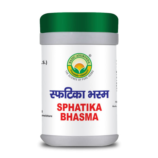 Basic Ayurveda Sphatika Bhasma 15 gm For cough, breathe related troubles, respiratory system