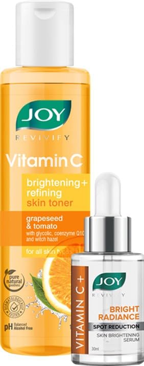 Joy Vitamin C Facial Kit for Women and Men with Face Toner (150ml) & Serum (30ml)