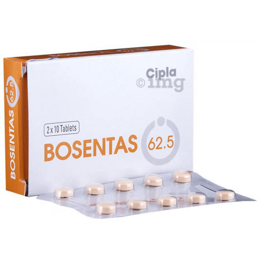 Bosentas 62.5mg Tablet – 10 Tablets For Pulmonary arterial hypertension (PAH)