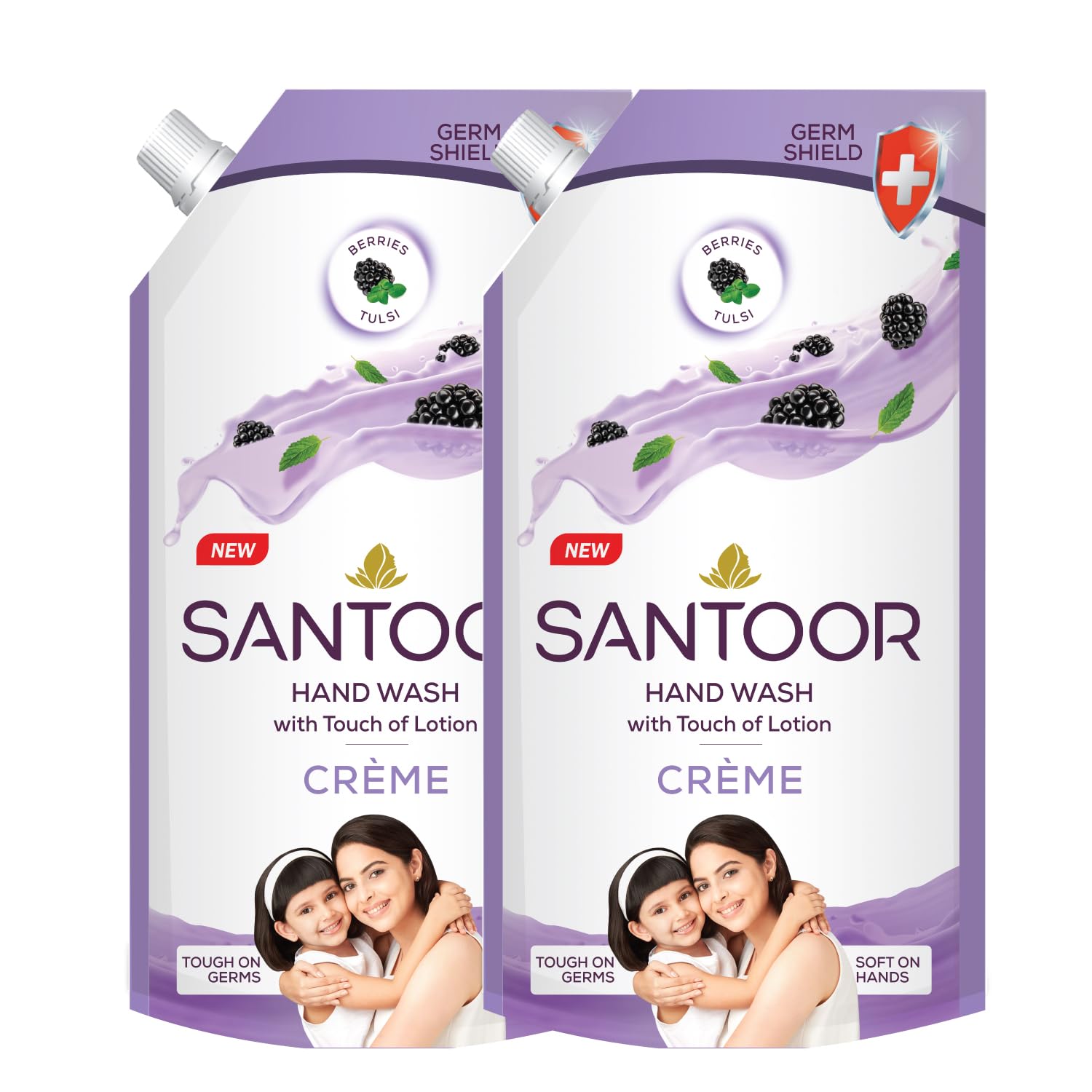 Santoor Crème Handwash 600ml, Pack of 2