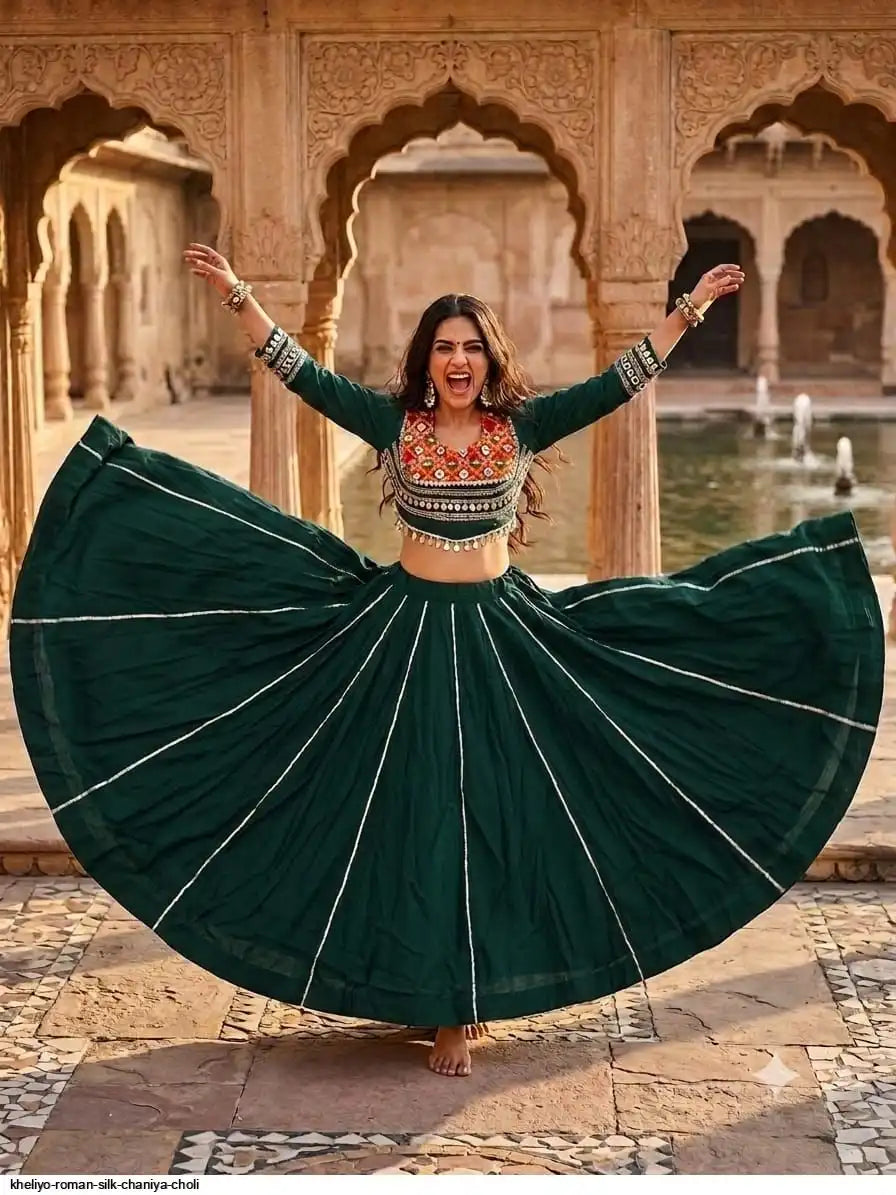 KHELIYO ROMAN SILK CHANIYA CHOLI 4