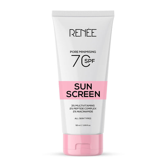 RENEE Pore Minimizing Sunscreen SPF 70 With 2% Niacinamide, 2% Peptide & 3% Multivitamins, 50Ml