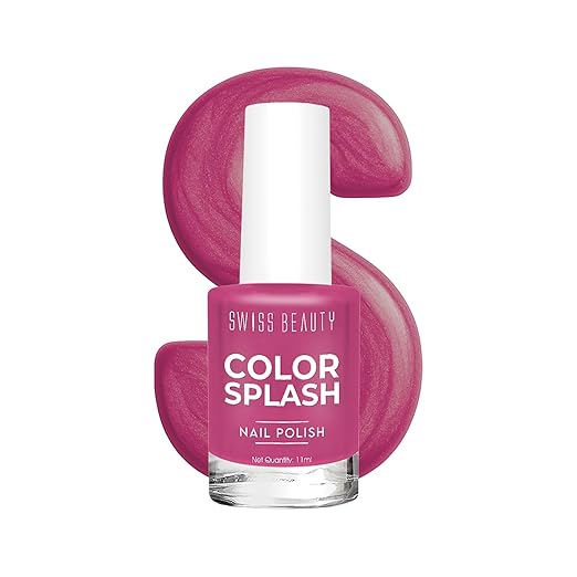 Swiss Beauty Color Splash Nail Polish - Long-Lasting, Glossy - 11 ML, Cherry Sorbet