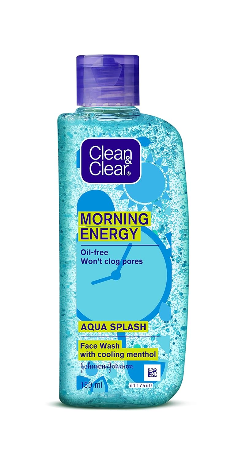 Clean & Clear Morning Energy Aqua Splash, Blue, 150 ml For clean and clear skin