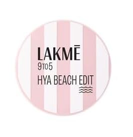 Lakme 9to5 Hya Matte, Beach Edit Cushion Foundation, N 150-Neutral Light, Matte Finish, Buildable Coverage, SPF 40, 12 gm