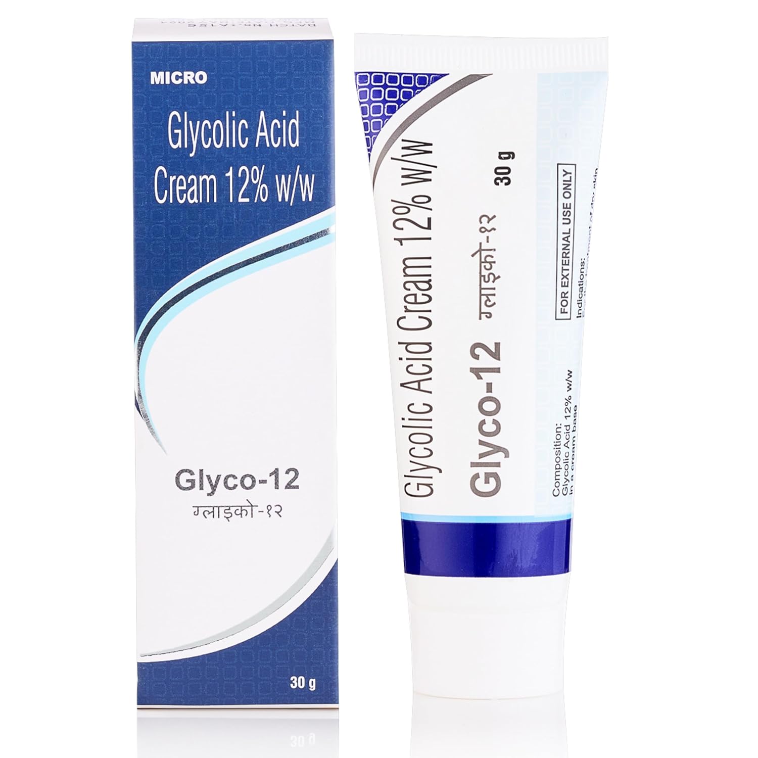Glyco 12 (Glycolic Acid Cream 12% w/w) Cream 30gm for Pimple, Scars, Skin Care