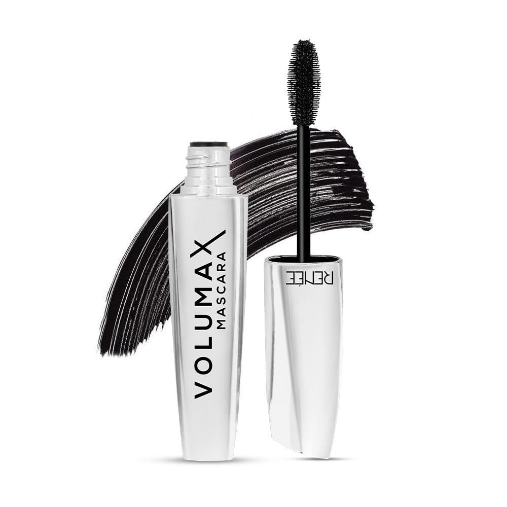 RENEE Volumax Mascara Black 10ml | Quick Dry, Waterproof, Long Lasting Weightless Formula | Volumizes, Lengthens & Conditions the Lashes With Intense Color | 360 - Degree