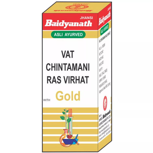 Baidyanath Vatchintamani Ras Vrihat (Swarna Moti Yukta) (5tab) For Weakness Of Limbs, Nerve Pains, Convulsions, Tremors, Vertigo, Migraine