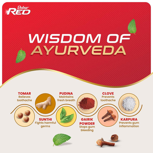 Dabur Red Paste, (Buy 3 Get 1 Free) - 150 gm - set of 4