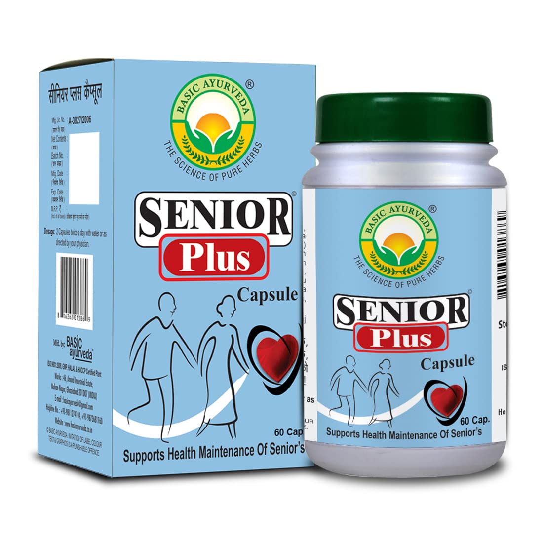 Basic Ayurveda Senior Plus Capsule 60 Capsules For old age related problems, immunity, bones and teeth