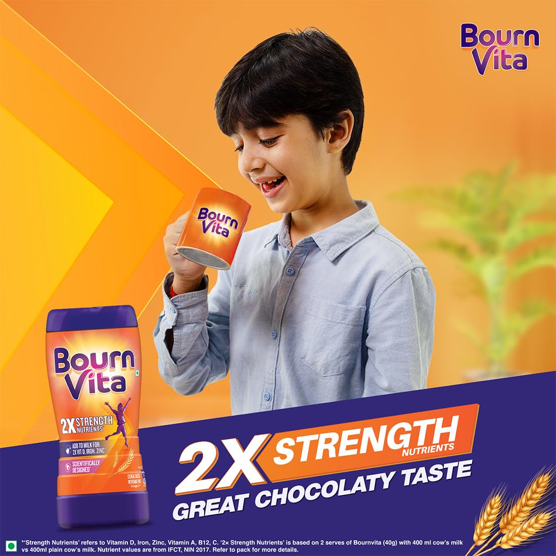 Bournvita Chocolate Nutrition Drink, 200 g Jar