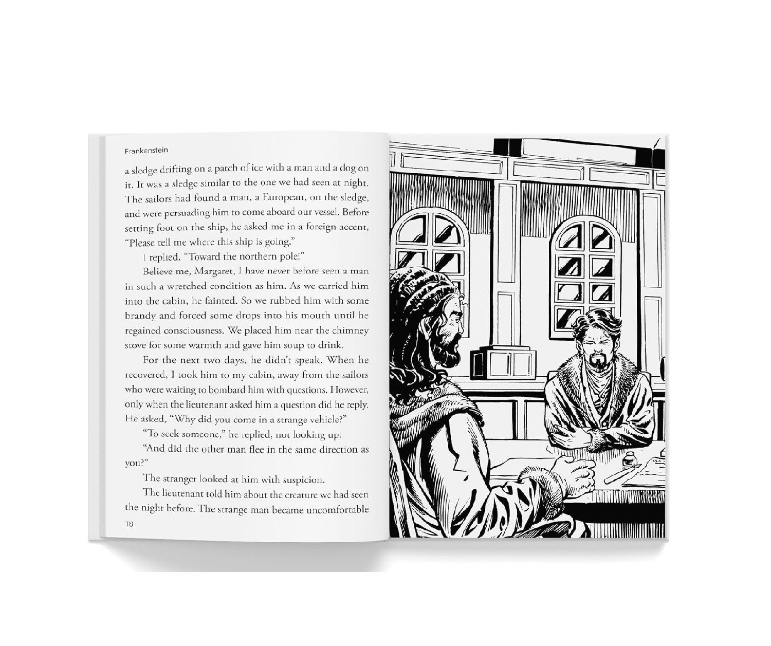 Frankenstein : Illustrated Abridged Children Classics English Novel with Review Questions Hardcover Book