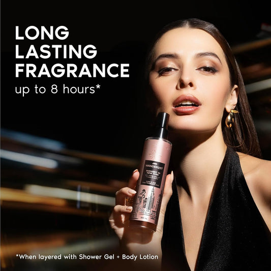 Nykaa Wanderlust Midnight in New York Body & Hair Fine Fragrance I | Perfume Mist for Women – 200 ml I Orchid & Musk |