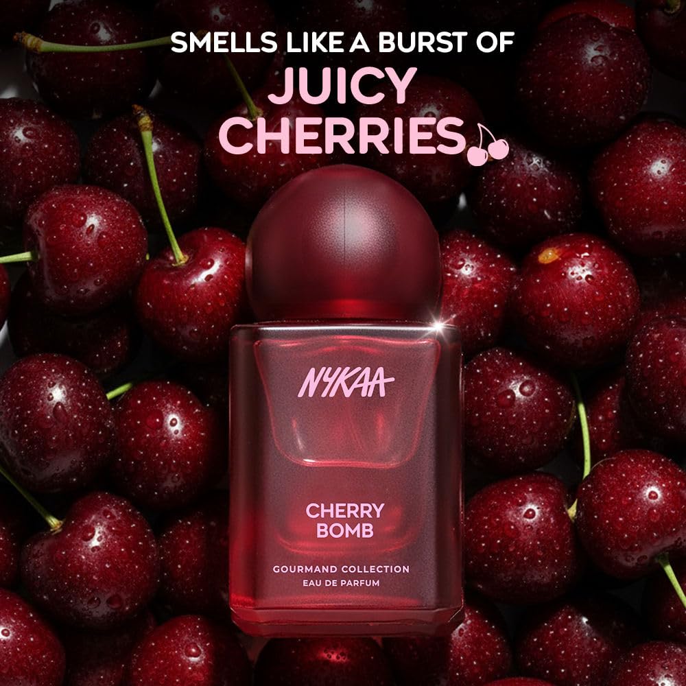 Nykaa Cherry Bomb EDP 50ml | | Long-Lasting Scent for Daily Wear | Smoky Cherry, Raspberry Gourmand Fragrance | Fruity Perfume for Women | Everyday Scent | Best Gift for Her
