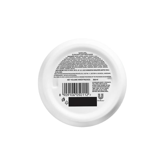 VASELINE Cloud Soft, Light Moisturiser, 300 ml, for Plump, Soft Skin, with Ceramides & Hyaluron Fillers, 10X Hydration Volume, Non-Sticky