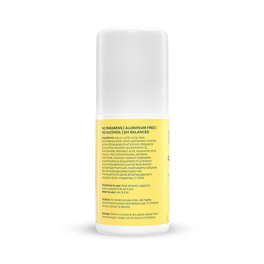 The Plant Fix Plix Pineapple Odour Control Underarm Roll-On (50Ml)